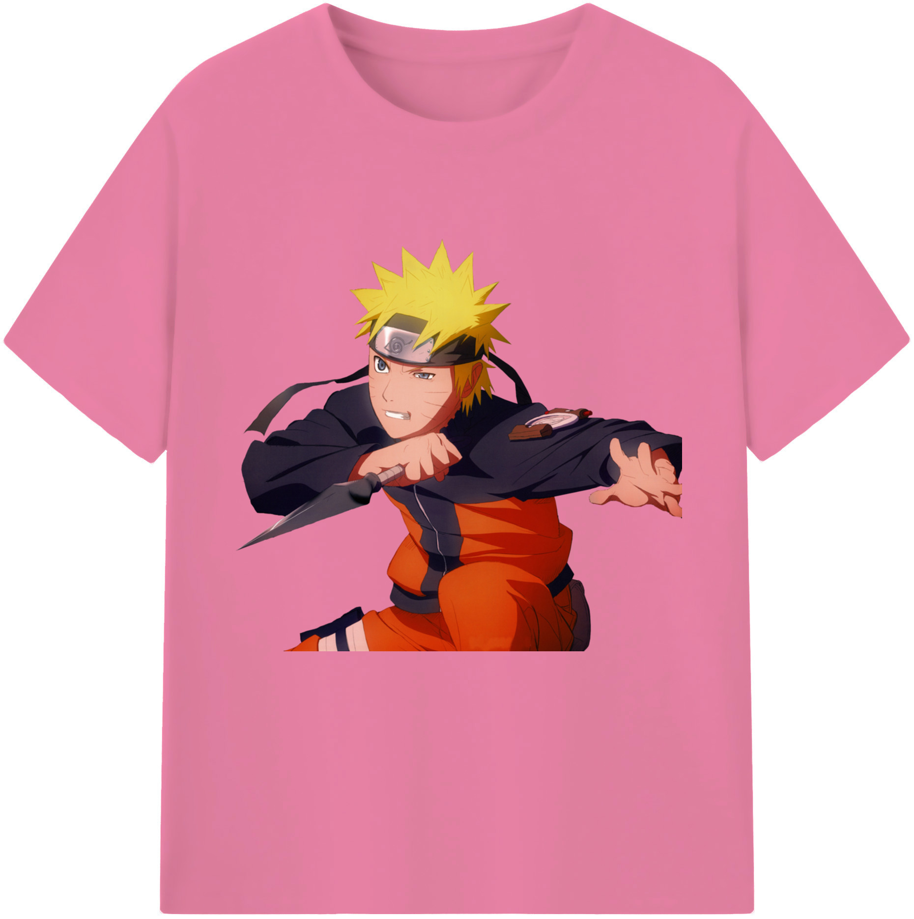 （画像用） NARUTO -ナルト- うずまき ナルト Uzumaki Naruto 綿100％半袖Tシャツ（フロントプリント）